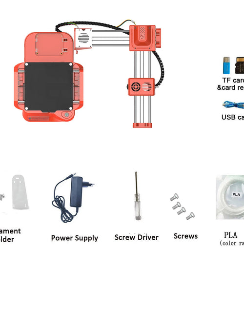 Load image into Gallery viewer, K7 3D Mini Printer 100X100X100Mm No Heated Bed One-Key Printe with TF Card PLA Filament Simple Small Printing Machine
