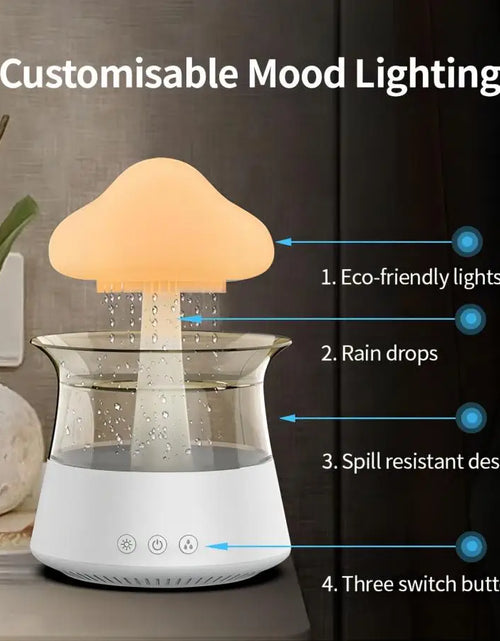 Load image into Gallery viewer, Relax Cloud Rain Diffuser Humidifier Raindrop Aromatherapy Machine Ultrasonic Atomization Humidification Colorful Lamp
