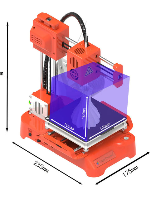 Load image into Gallery viewer, K7 3D Mini Printer 100X100X100Mm No Heated Bed One-Key Printe with TF Card PLA Filament Simple Small Printing Machine
