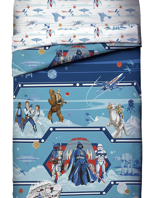 Load image into Gallery viewer, Star Wars Empire Strikes Back 40Th Anniversary 7 Piece Full Bed Set - Includes Reversible Comforter &amp; Sheet Set Bedding - Super Soft Fade Resistant Microfiber (Official Star Wars Product)
