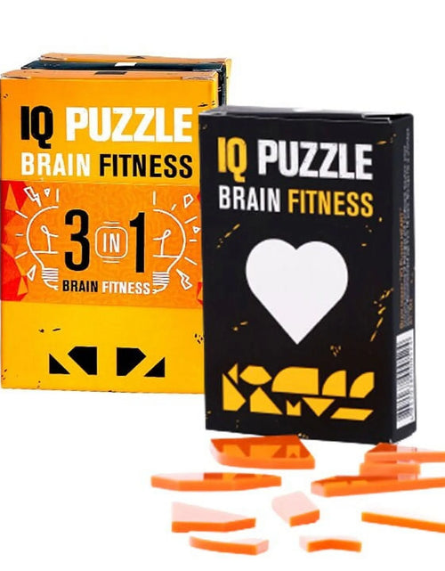 Load image into Gallery viewer, SET of 3  IQ Puzzle Brain Fitness Games Brain Teaser Puzzles for Adults and Kid Puzzle Mind Puzzles Brain Games
