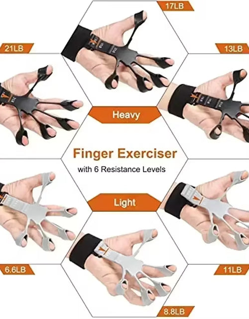 Load image into Gallery viewer, Silicone Grip Training and Exercise Finger Exercise Stretcher Hand Strengthener Arthritis Grip Trainer Hand Brush Expander Grips
