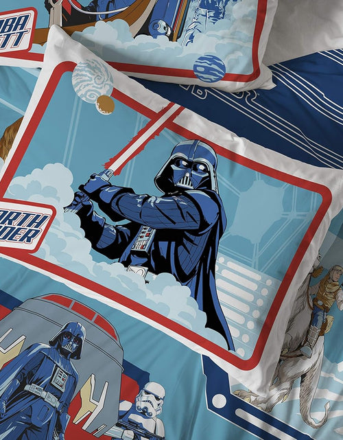 Load image into Gallery viewer, Star Wars Empire Strikes Back 40Th Anniversary 7 Piece Full Bed Set - Includes Reversible Comforter &amp; Sheet Set Bedding - Super Soft Fade Resistant Microfiber (Official Star Wars Product)
