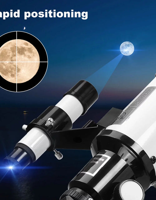 Load image into Gallery viewer, Telescope for Adults Astronomy, 300/70 Portable Refractor Telescope (15X-150X) with a Phone Adapter &amp; Adjustable Tripod for Kids Astronomy Beginners, Xmas Birthday Gifts for Adults Kids
